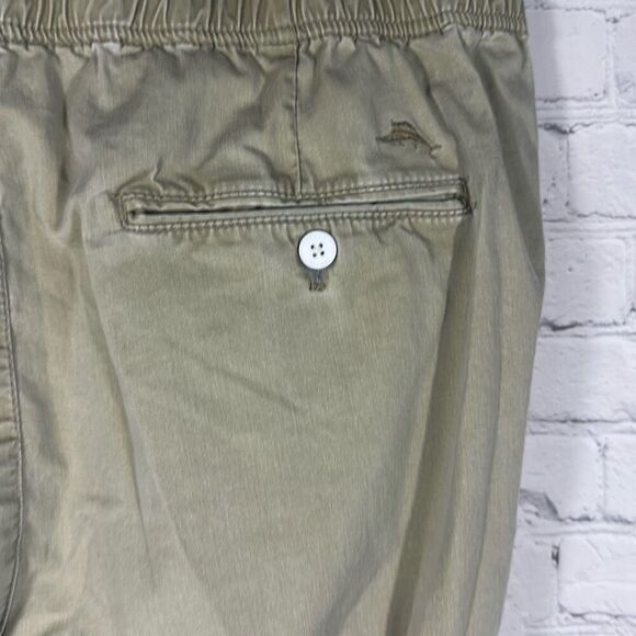 Tommy Bahama Boracay Lightweight Pull-On Pants size XL Tan Chino Khaki Elastic - Picture 4 of 10